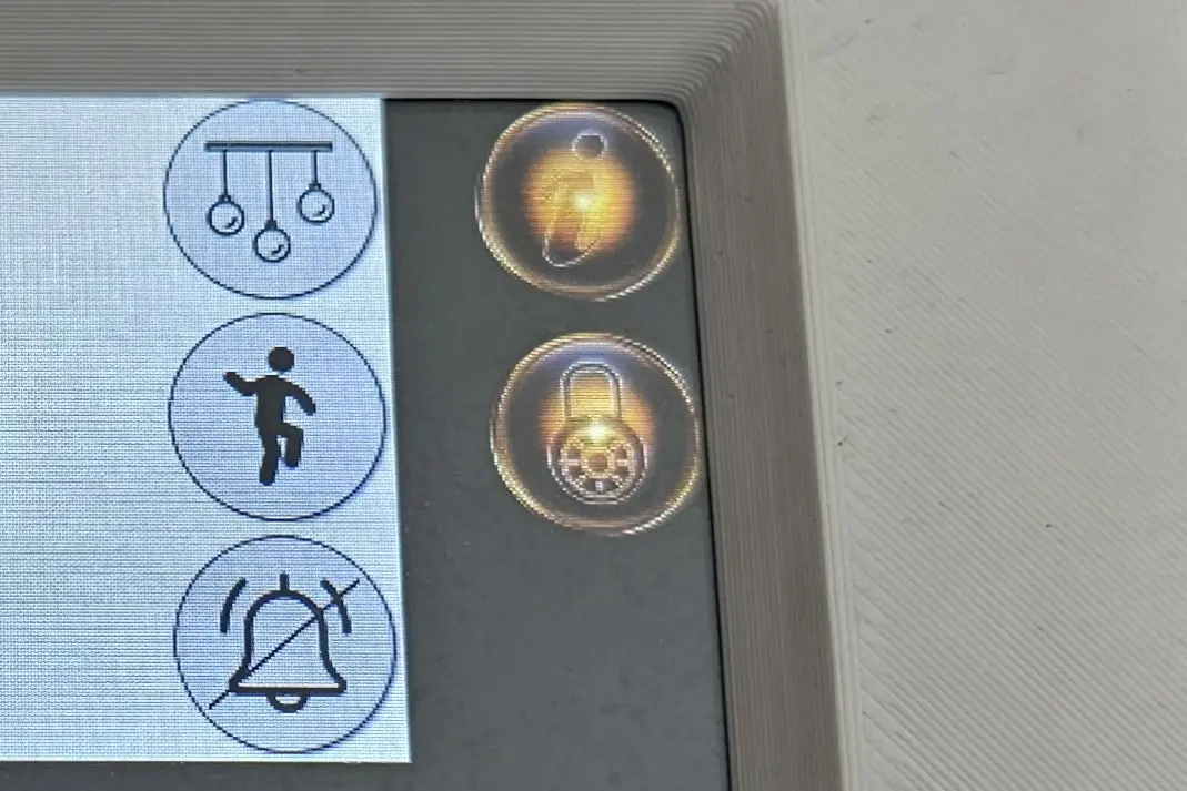 Admin-level HMI panel without access lock